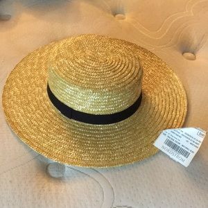 Straw boater hat